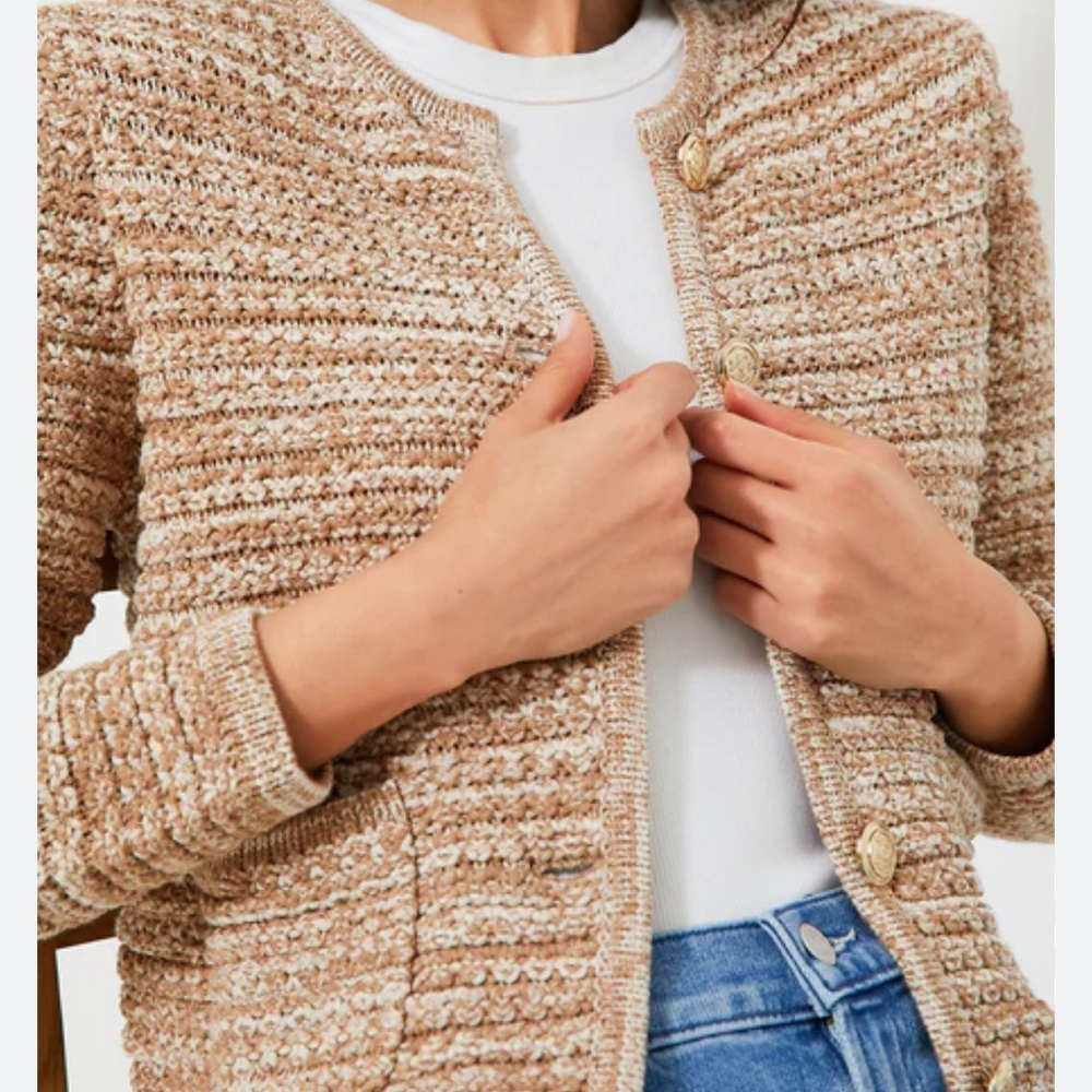 ba&sh Tan Textured Cardigan - Picture 2 of 5
